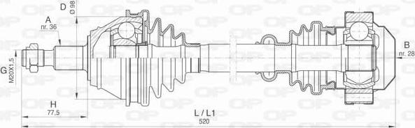 Open Parts DRS6409.00 - Pogonska osovina www.molydon.hr