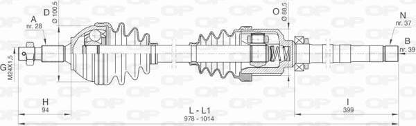 Open Parts DRS6406.00 - Pogonska osovina www.molydon.hr