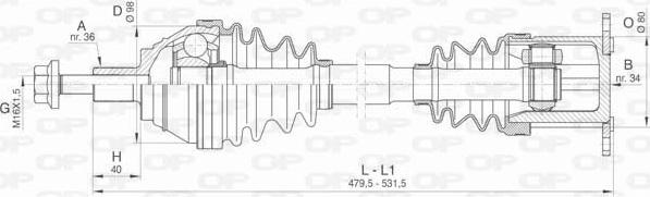 Open Parts DRS6415.00 - Pogonska osovina www.molydon.hr