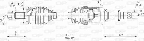 Open Parts DRS6416.00 - Pogonska osovina www.molydon.hr