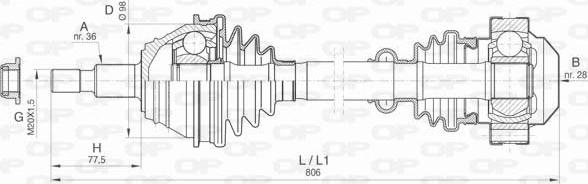 Open Parts DRS6410.00 - Pogonska osovina www.molydon.hr