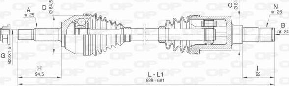 Open Parts DRS6411.00 - Pogonska osovina www.molydon.hr