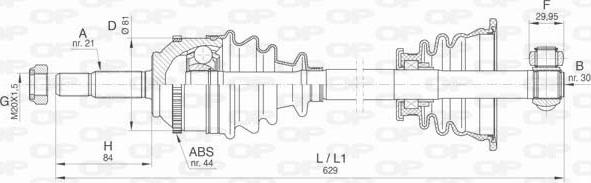 Open Parts DRS6413.00 - Pogonska osovina www.molydon.hr