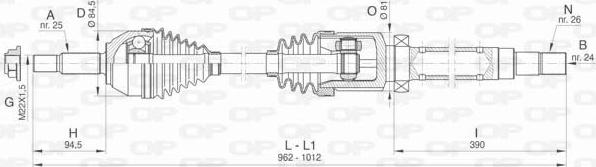 Open Parts DRS6412.00 - Pogonska osovina www.molydon.hr