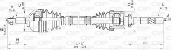 Open Parts DRS6480.00 - Pogonska osovina www.molydon.hr