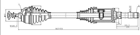 Open Parts DRS6487.00 - Pogonska osovina www.molydon.hr