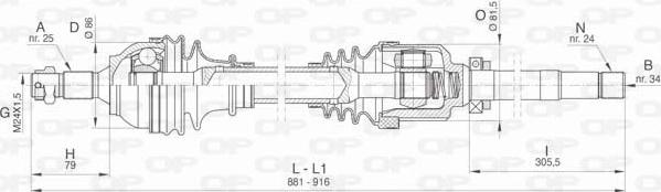 Open Parts DRS6439.00 - Pogonska osovina www.molydon.hr