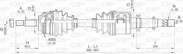 Open Parts DRS6436.00 - Pogonska osovina www.molydon.hr