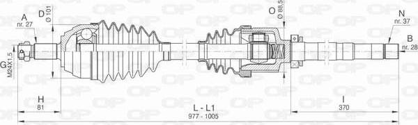 Open Parts DRS6432.00 - Pogonska osovina www.molydon.hr