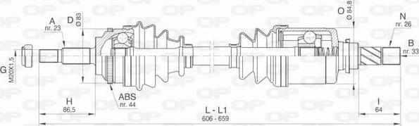 Open Parts DRS6437.00 - Pogonska osovina www.molydon.hr