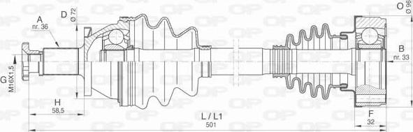 Open Parts DRS6421.00 - Pogonska osovina www.molydon.hr