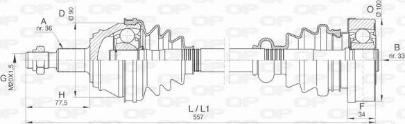 Open Parts DRS6422.00 - Pogonska osovina www.molydon.hr