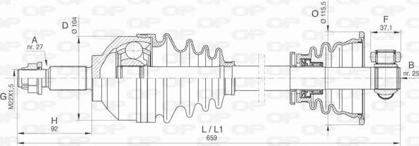 Open Parts DRS6479.00 - Pogonska osovina www.molydon.hr