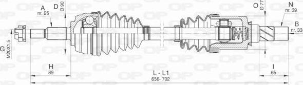 Open Parts DRS6478.00 - Pogonska osovina www.molydon.hr