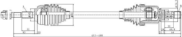 Open Parts DRS6509.00 - Pogonska osovina www.molydon.hr