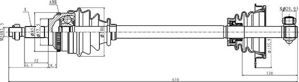 Open Parts DRS6506.00 - Pogonska osovina www.molydon.hr