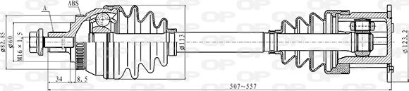 Open Parts DRS6502.00 - Pogonska osovina www.molydon.hr