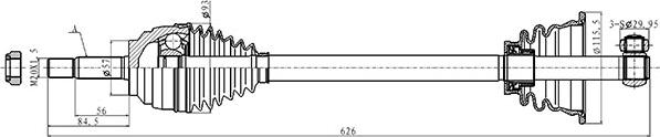 Open Parts DRS6507.00 - Pogonska osovina www.molydon.hr