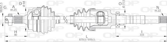 Open Parts DRS6093.00 - Pogonska osovina www.molydon.hr