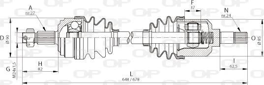 Open Parts DRS6046.00 - Pogonska osovina www.molydon.hr