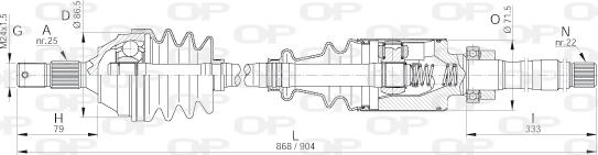 Open Parts DRS6041.00 - Pogonska osovina www.molydon.hr