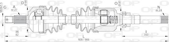 Open Parts DRS6047.00 - Pogonska osovina www.molydon.hr