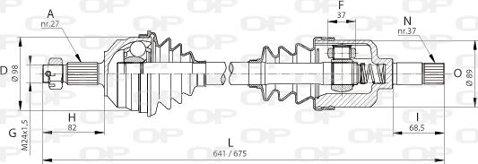 Open Parts DRS6050.00 - Pogonska osovina www.molydon.hr