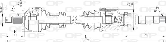 Open Parts DRS6051.00 - Pogonska osovina www.molydon.hr