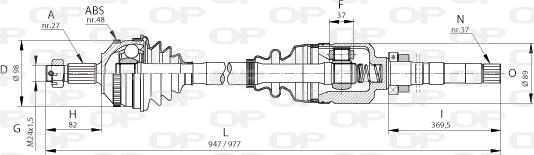 Open Parts DRS6053.00 - Pogonska osovina www.molydon.hr