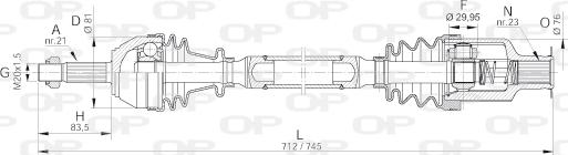 Open Parts DRS6065.00 - Pogonska osovina www.molydon.hr