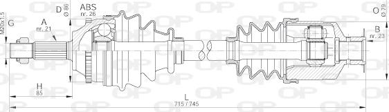 Open Parts DRS6067.00 - Pogonska osovina www.molydon.hr