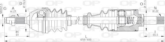 Open Parts DRS6000.00 - Pogonska osovina www.molydon.hr