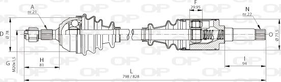 Open Parts DRS6001.00 - Pogonska osovina www.molydon.hr