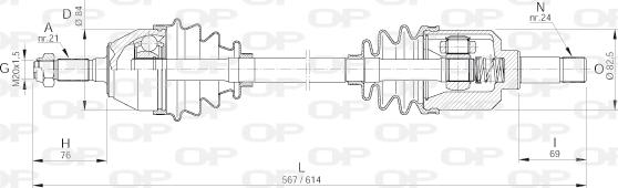 Open Parts DRS6002.00 - Pogonska osovina www.molydon.hr