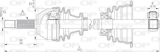 Open Parts DRS6014.00 - Pogonska osovina www.molydon.hr