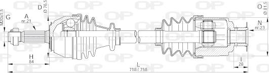 Open Parts DRS6015.00 - Pogonska osovina www.molydon.hr