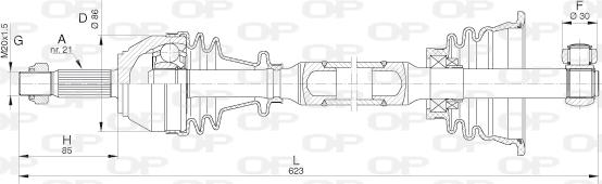 Open Parts DRS6016.00 - Pogonska osovina www.molydon.hr