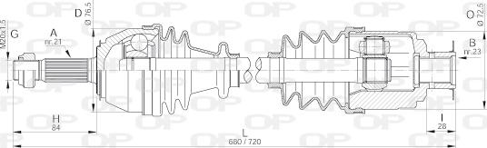 Open Parts DRS6011.00 - Pogonska osovina www.molydon.hr