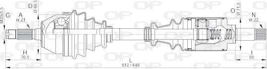 Open Parts DRS6018.00 - Pogonska osovina www.molydon.hr