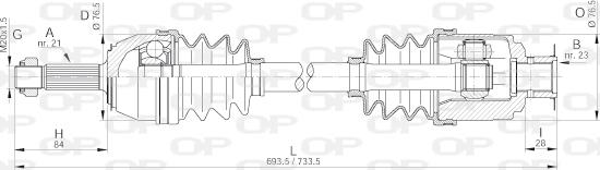 Open Parts DRS6013.00 - Pogonska osovina www.molydon.hr