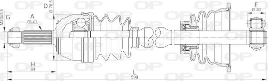 Open Parts DRS6012.00 - Pogonska osovina www.molydon.hr