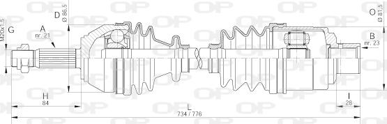 Open Parts DRS6017.00 - Pogonska osovina www.molydon.hr