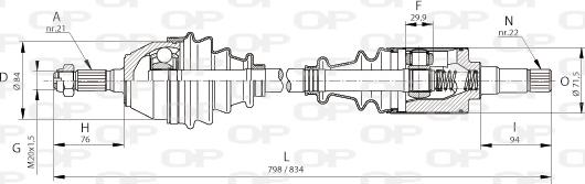 Open Parts DRS6085.00 - Pogonska osovina www.molydon.hr