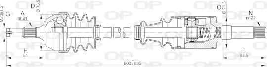 Open Parts DRS6087.00 - Pogonska osovina www.molydon.hr