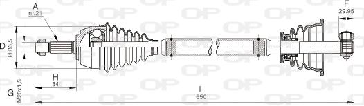 Open Parts DRS6036.00 - Pogonska osovina www.molydon.hr