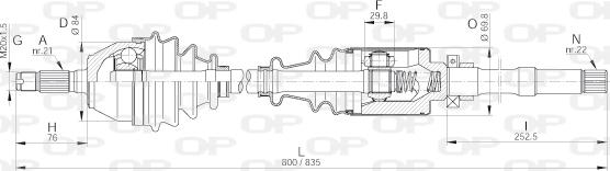 Open Parts DRS6031.00 - Pogonska osovina www.molydon.hr