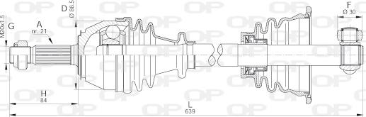 Open Parts DRS6020.00 - Pogonska osovina www.molydon.hr