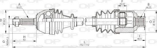 Open Parts DRS6021.00 - Pogonska osovina www.molydon.hr