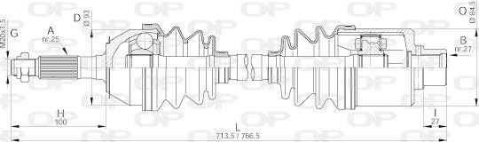 Open Parts DRS6022.00 - Pogonska osovina www.molydon.hr