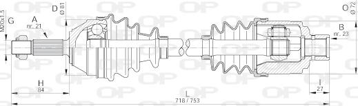 Open Parts DRS6071.00 - Pogonska osovina www.molydon.hr